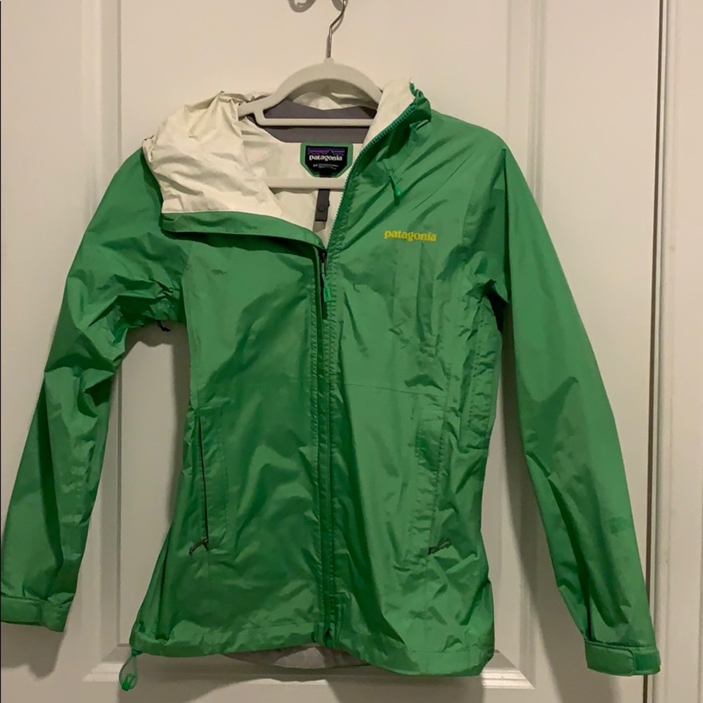 Green Patagonia Rain Jacket